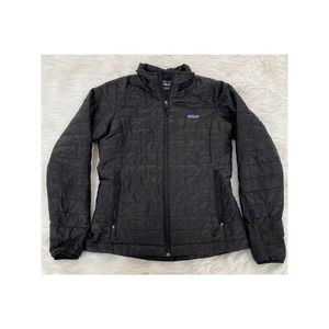 Patagonia Nano Puff Jacket Insulated DWR Quilted Primaloft Sz M Black